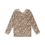 Carlito Leopard Print Velvet Tee Blouse